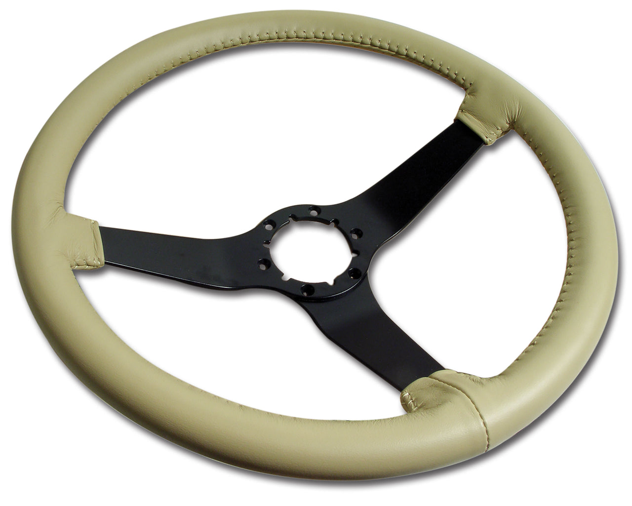 1980-1980 Corvette Reproduction Steering Wheel - Doeskin Leather W/Black Spokes - CA-X23950-Corvette-Store-Online