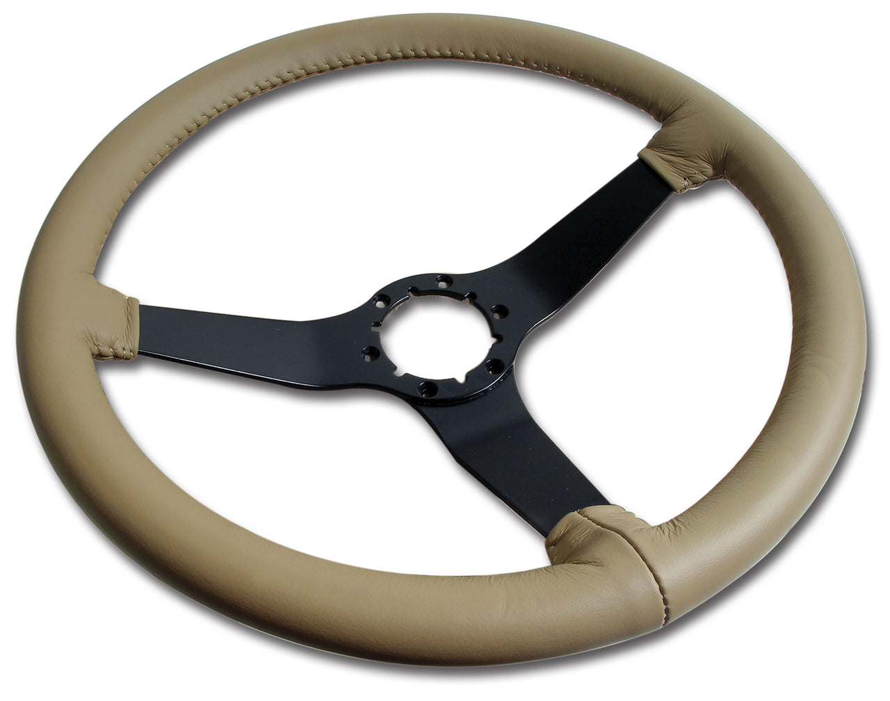 1981-1982 Corvette Reproduction Steering Wheel - Camel Leather W/Black Spokes - CA-X23958-Corvette-Store-Online
