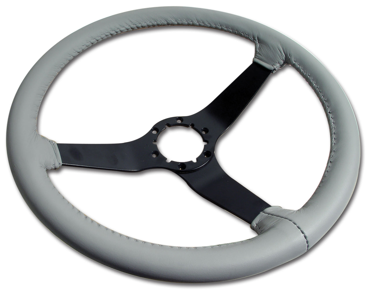 1982-1982 Corvette Reproduction Steering Wheel - Gray Leather W/Black Spokes - CA-X23968-Corvette-Store-Online