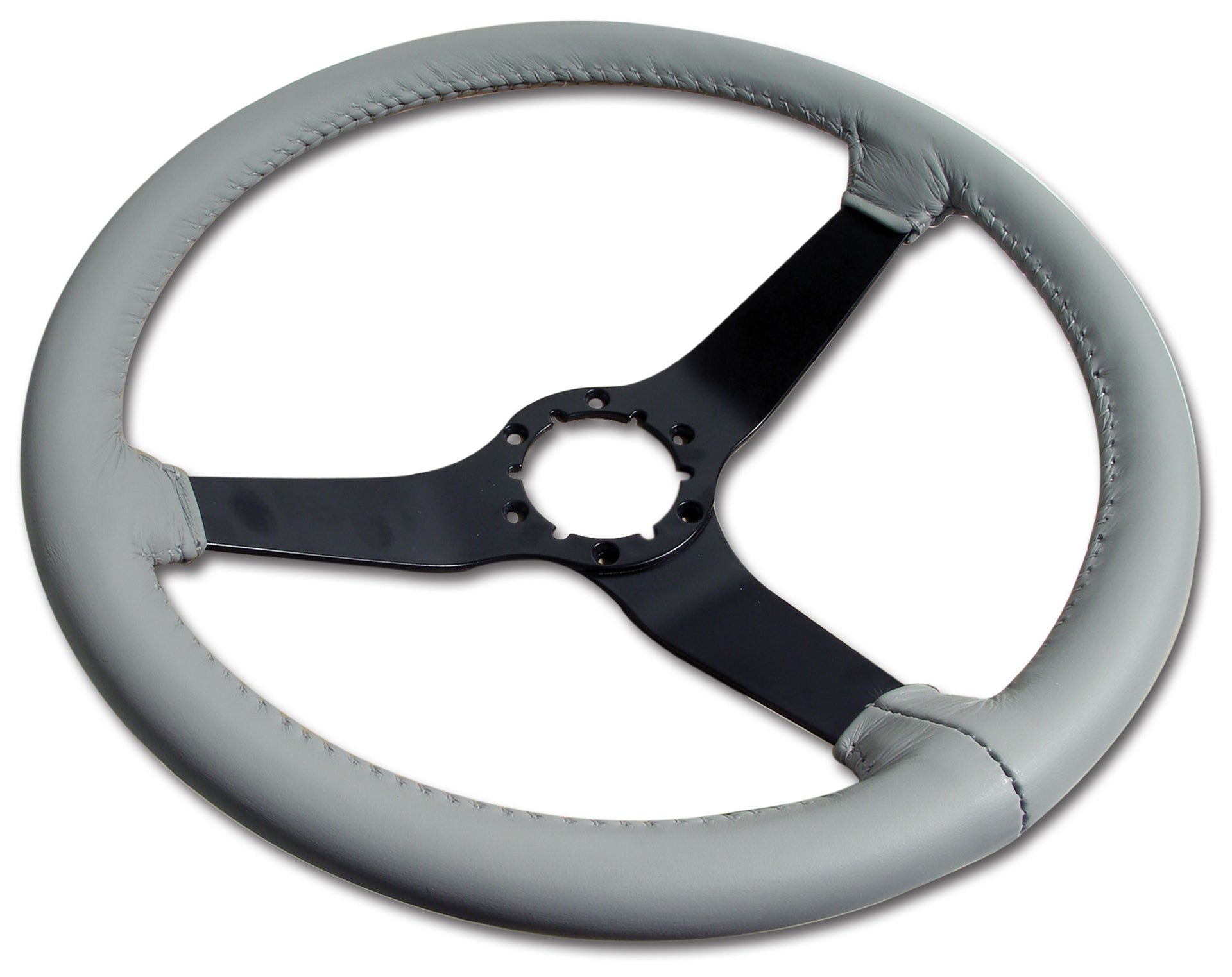 1982-1982 Corvette Reproduction Steering Wheel - Gray Leather W/Black Spokes - CA-X23968-Corvette-Store-Online