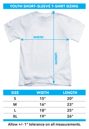 Youth t-shirt size chart