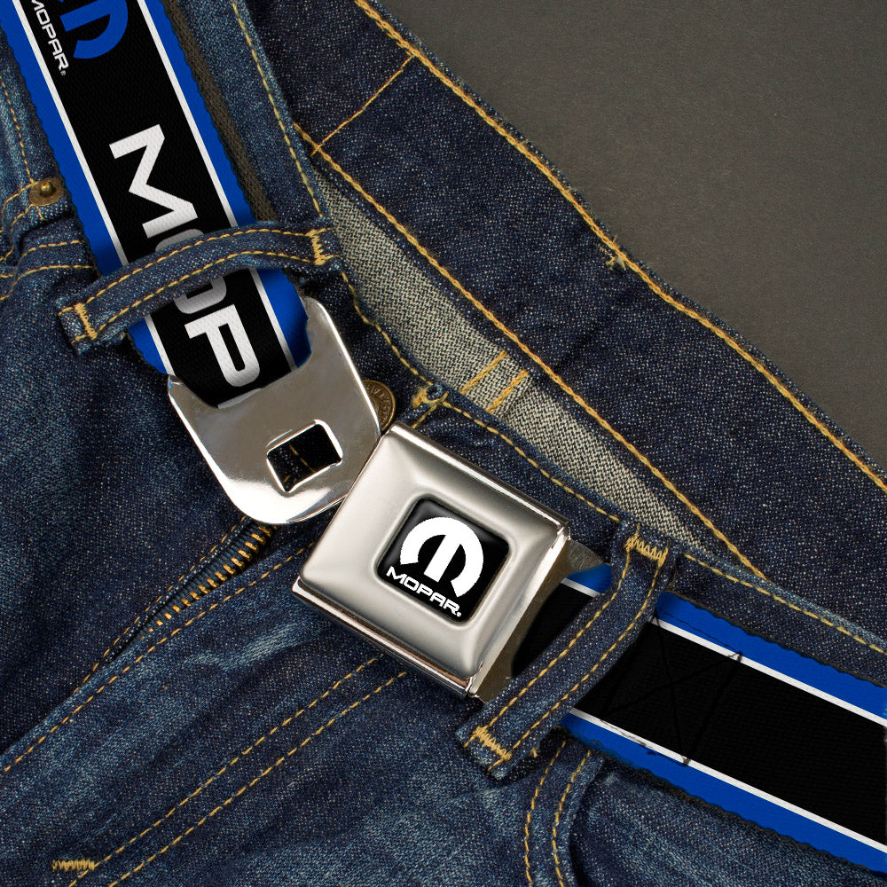 Mopar Black & Blue w/ Text Seatbelt Belt Seatbelt Belt