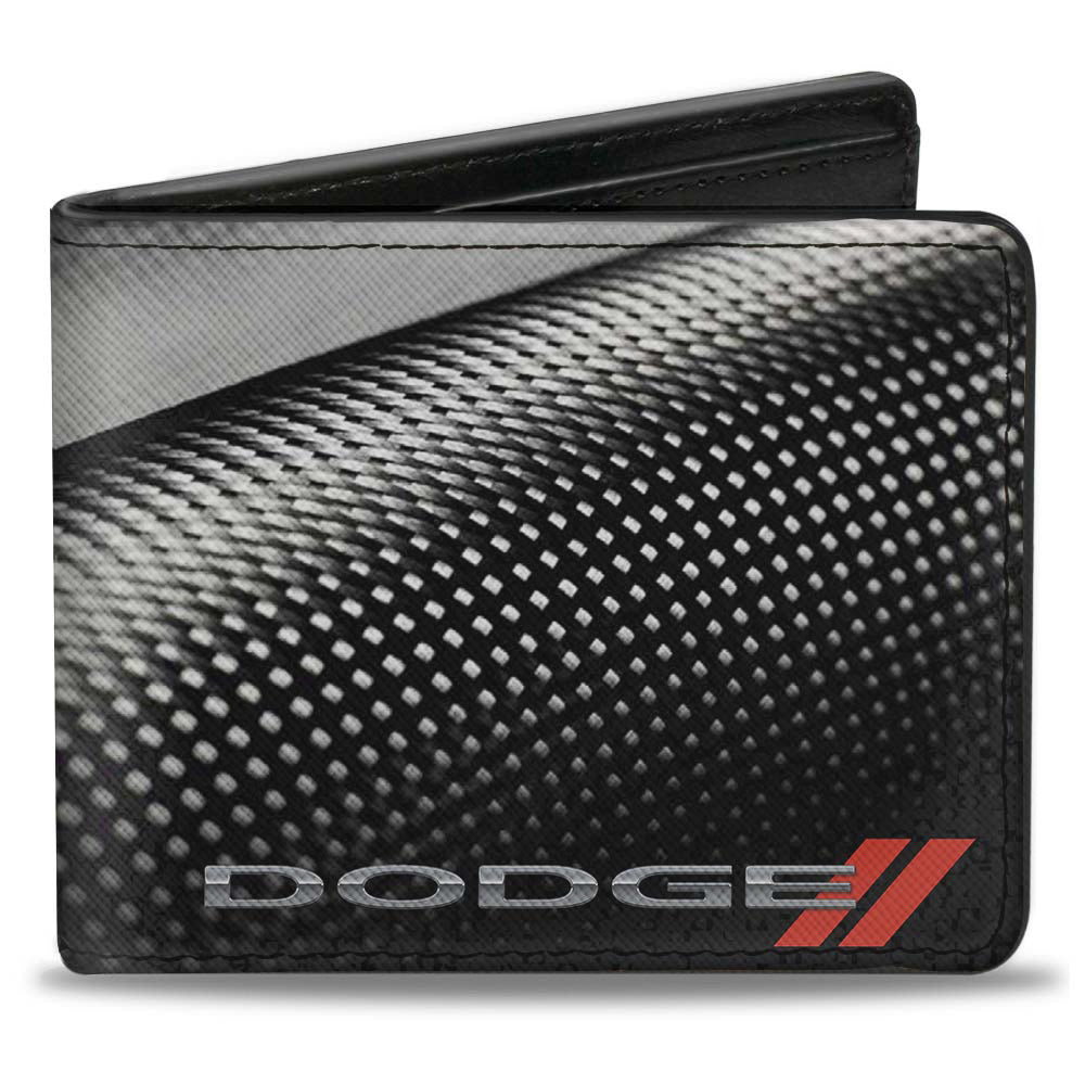 Dodge Red Rhombus Carbon Fiber Bi-Fold Wallet