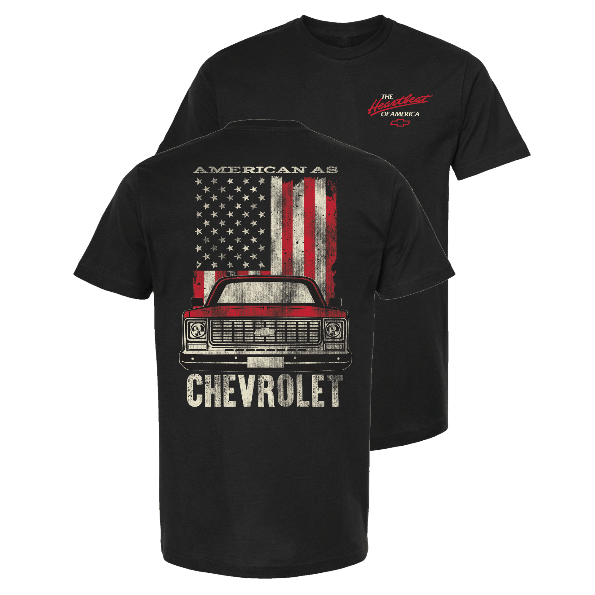 American as Chevy Trucks T-Shirt – Black