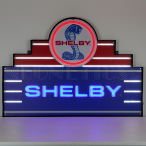 ART DECO MARQUEE SHELBY LED FLEX-NEON SIGN IN STEEL CAN