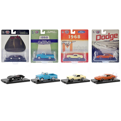 "Auto-Drivers" Set of 4 pieces in Blister Packs Release 106 Limited Edition to 9600 pieces Worldwide 1/64 Diecast Model Cars by M2 Machines