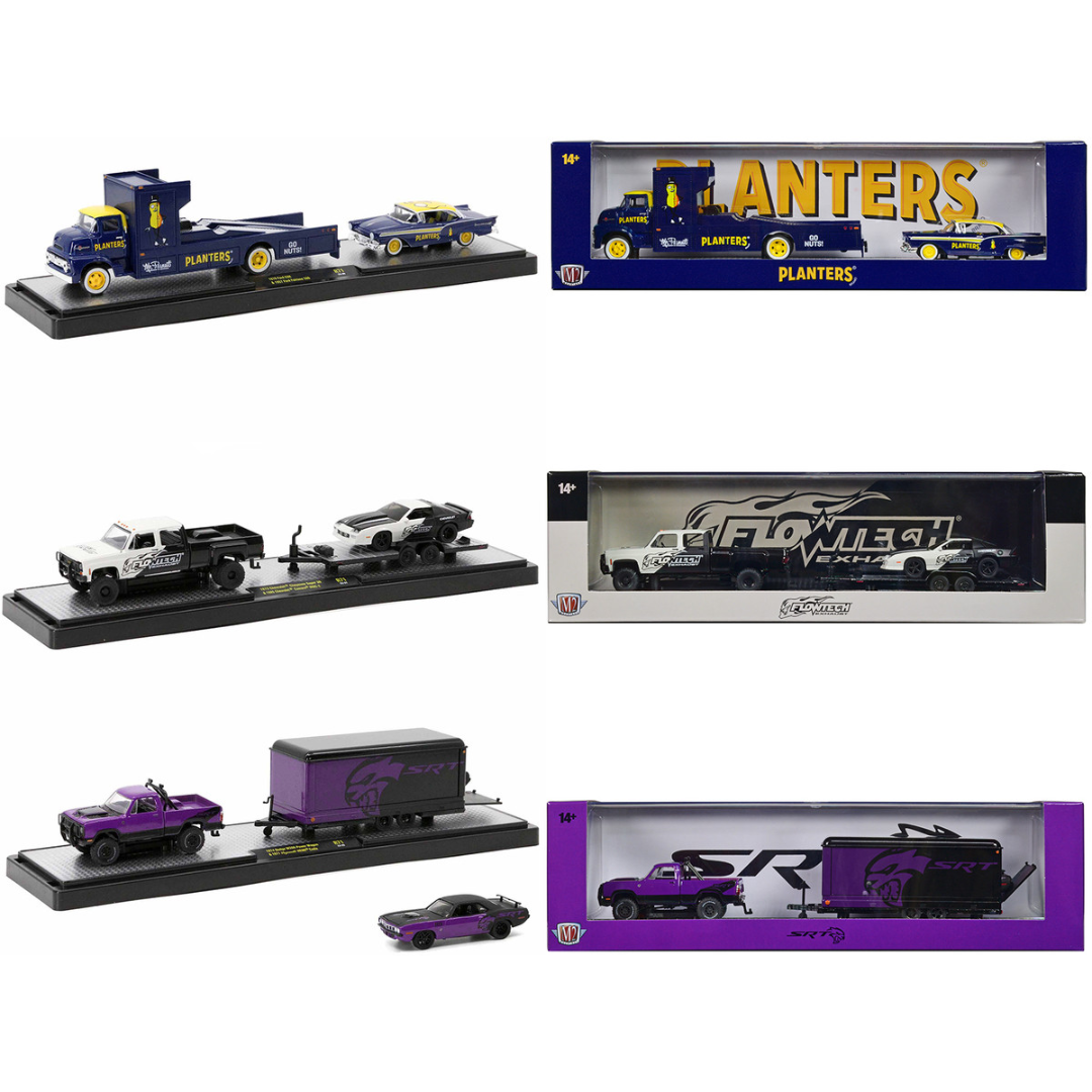 auto-haulers-set-of-3-trucks-release-71-limited-edition-to-9600-pieces-worldwide-1-64-diecast-models-by-m2-machines