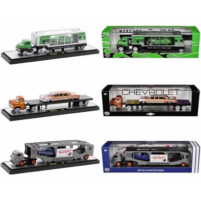 Auto Haulers Set of 3 Trucks Release 74 Limited Edition 1/64 Diecast Model Cars