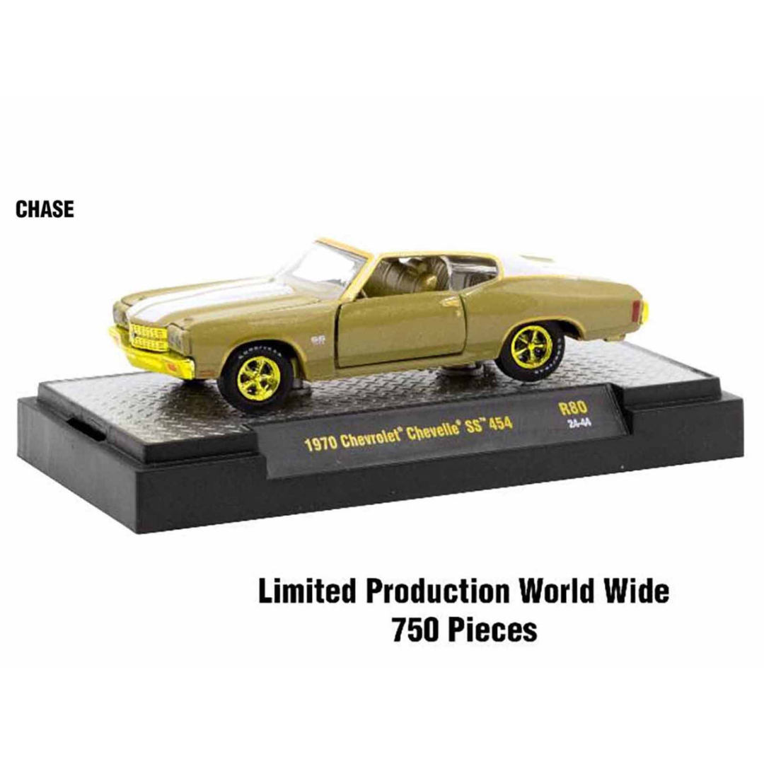 "Auto Meets" Set of 6 Cars IN DISPLAY CASES Release 80 Limited Edition 1/64 Diecast Model Cars