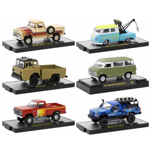 "Auto-Thentics" 6 piece Set Release 84 IN DISPLAY CASES Limited Edition 1/64 Diecast Model Cars