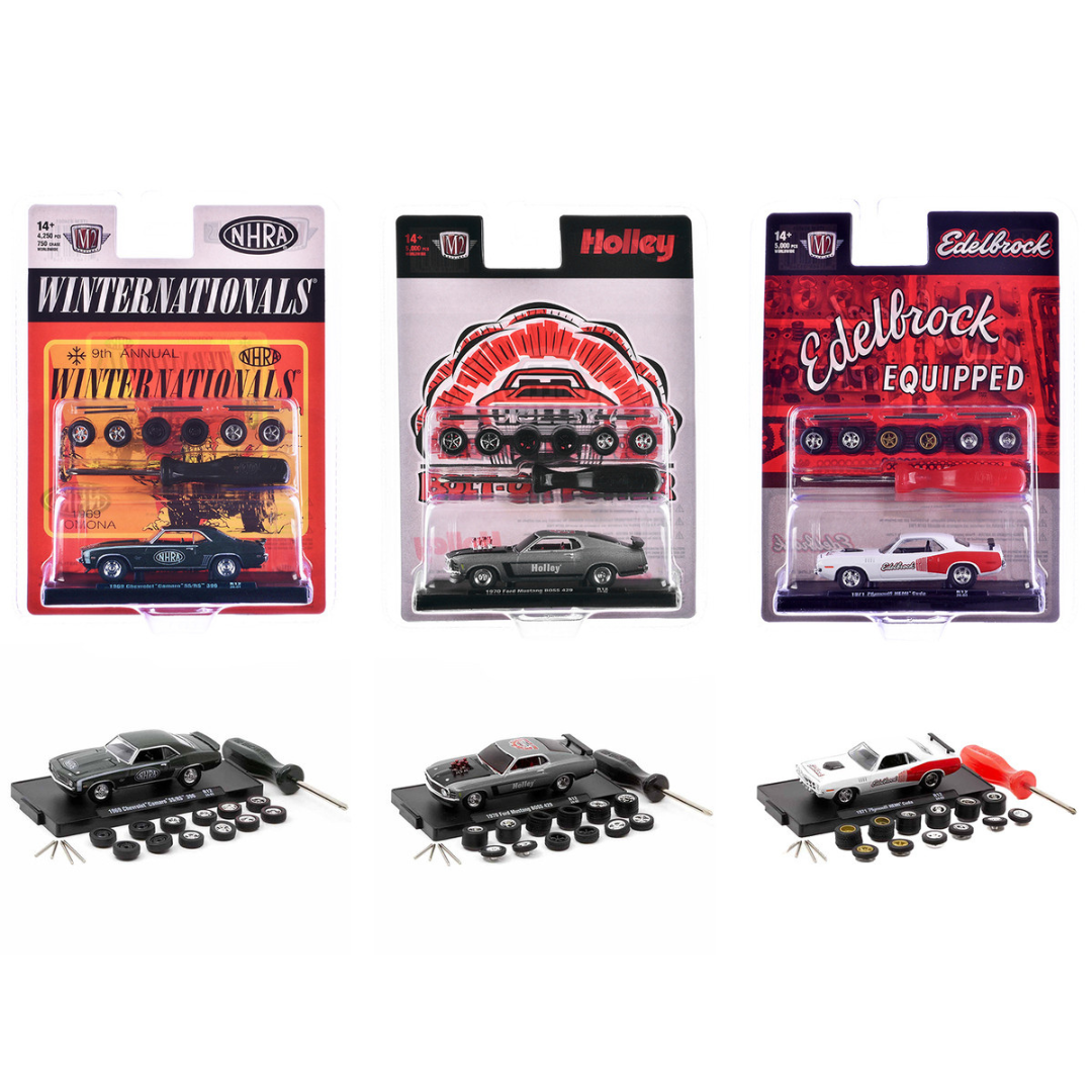 "Auto Wheels" 3 piece Car Set Release 12 Limited Edition 1/64 Diecast Model Cars