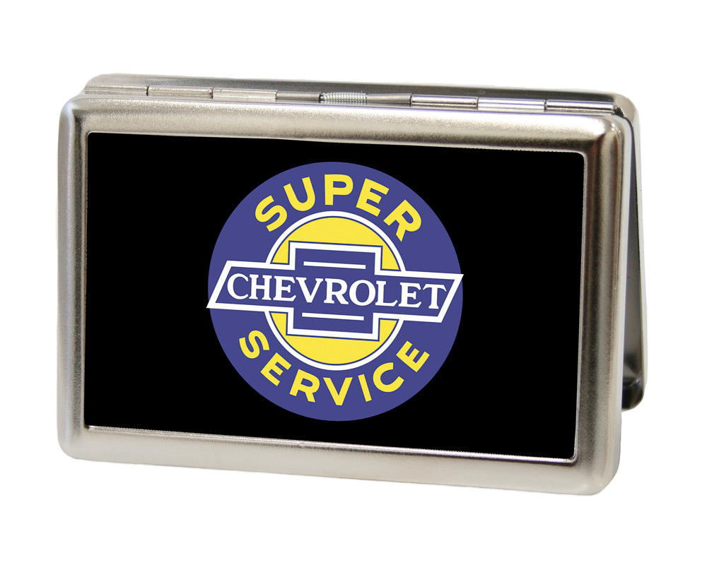 Chevrolet Super Service Logo FCG Black Business Card Holder - Large