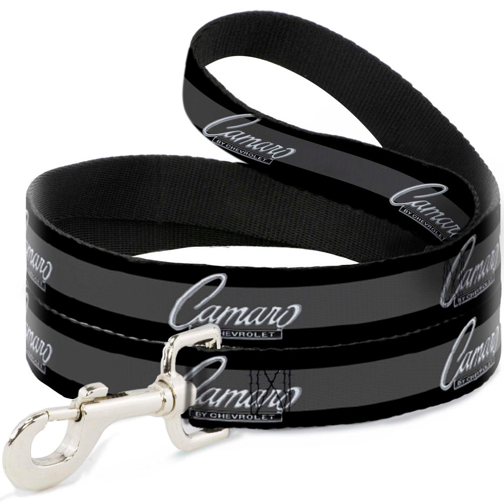 1969 Camaro Emblem Stripe Black & Gray Dog Leash
