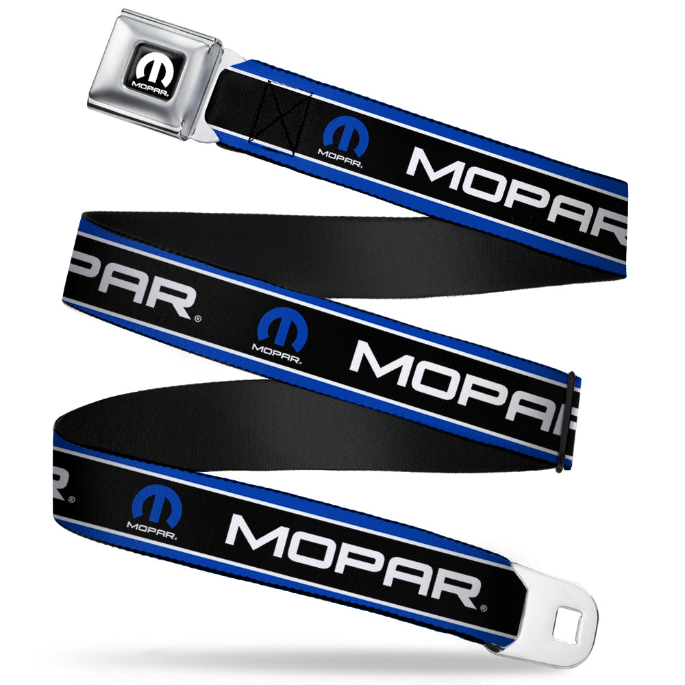 Mopar Black & Blue w/ Text Seatbelt Belt Seatbelt Belt