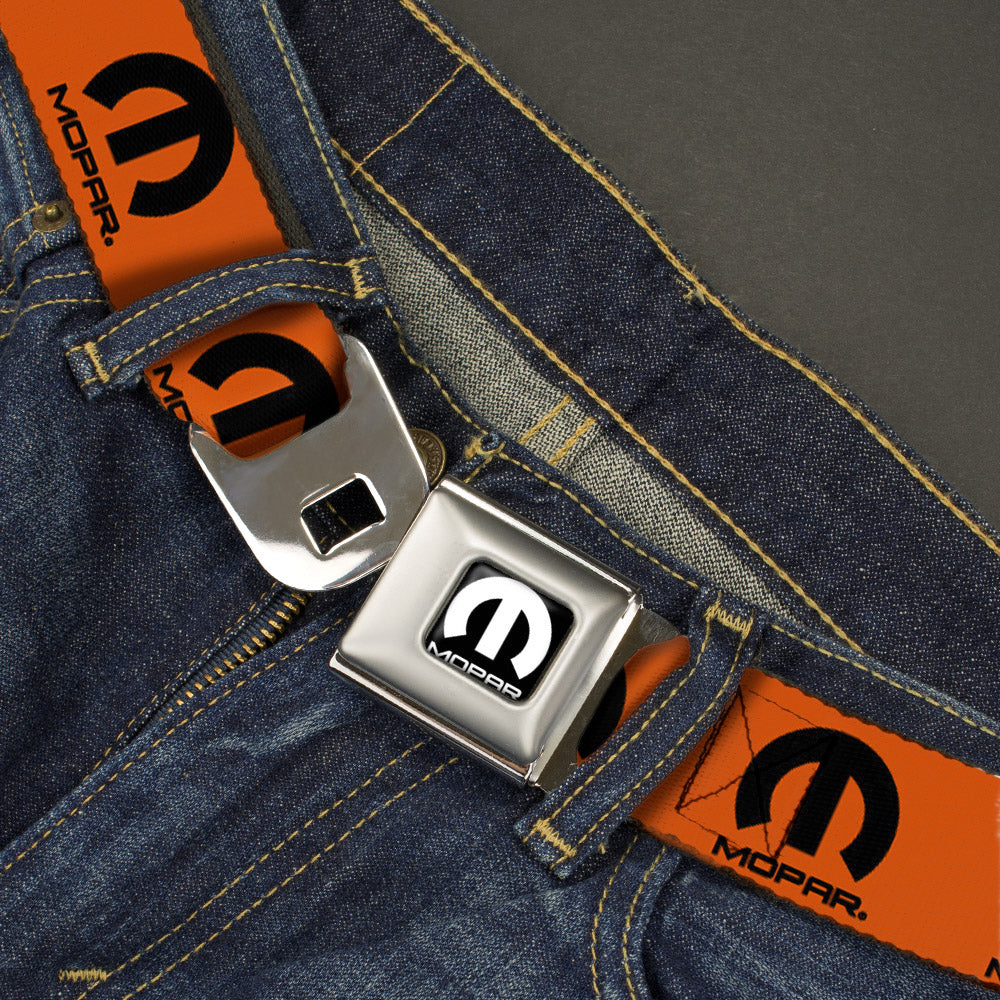 Mopar Logo Orange Seatbelt Belt