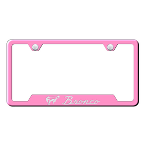 Bronco Cut-Out Frame - Laser Etched Pink