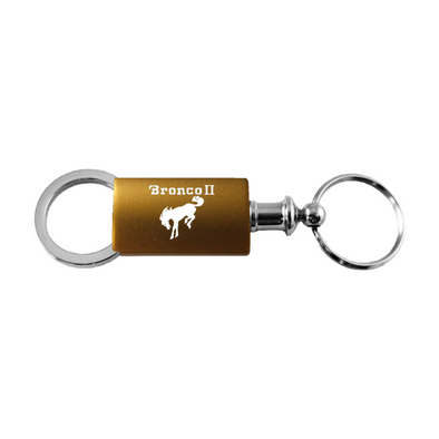 Bronco II Anodized Aluminum Valet Key Fob in Gold