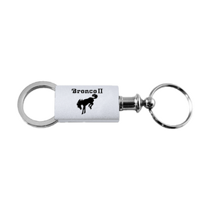 Bronco II Anodized Aluminum Valet Key Fob in Silver