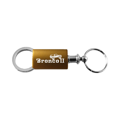 Bronco II Climbing Anodized Aluminum Valet Key Fob in Gold