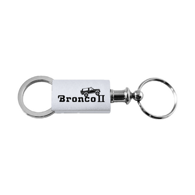 Bronco II Climbing Anodized Aluminum Valet Key Fob in Silver