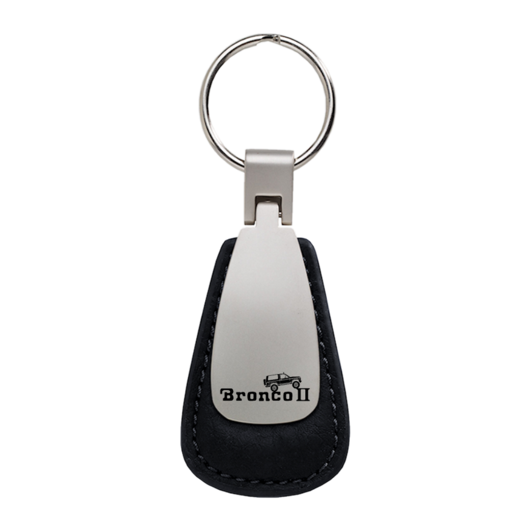 bronco-ii-climbing-leather-teardrop-key-fob-black-45577-classic-auto-store-online