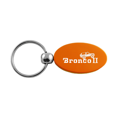 Bronco II Climbing Oval Key Fob in Orange