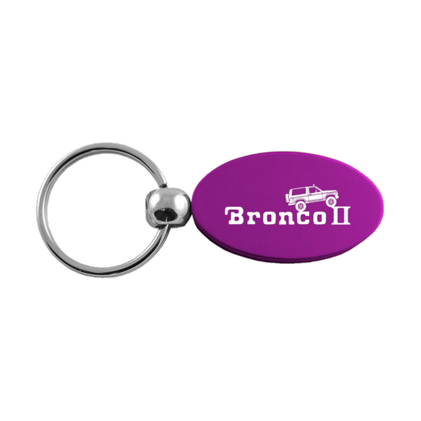 Bronco II Climbing Oval Key Fob in Purple
