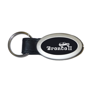 bronco-ii-climbing-oval-leather-key-fob-black-45566-classic-auto-store-online