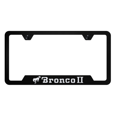 Bronco II Cut-Out Frame - Laser Etched Black