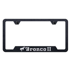 Bronco II Cut-Out Frame - Laser Etched Rugged Black