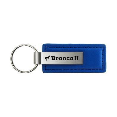 Bronco II Leather Key Fob in Blue