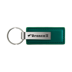 Bronco II Leather Key Fob in Green