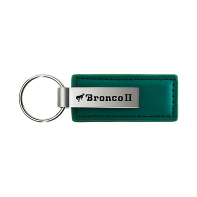 Bronco II Leather Key Fob in Green