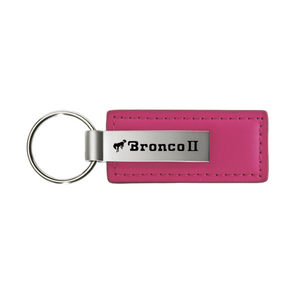 Bronco II Leather Key Fob in Pink