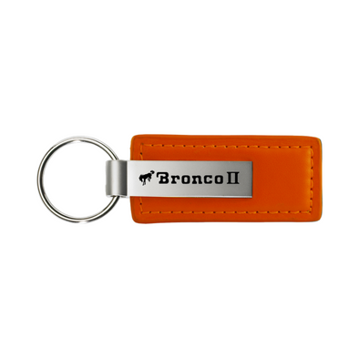 Bronco II Leather Key Fob in Orange