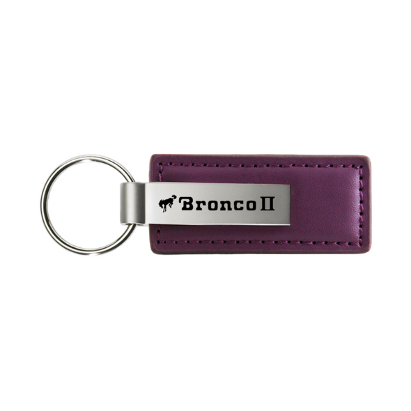 Bronco II Leather Key Fob in Purple