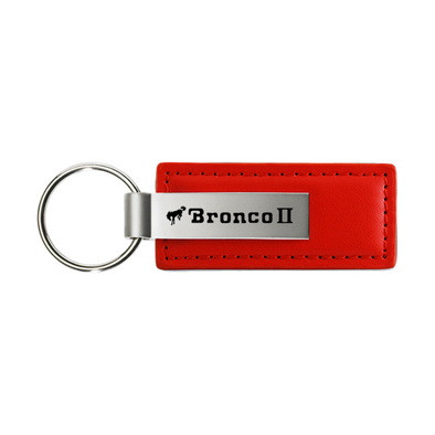 Bronco II Leather Key Fob in Red