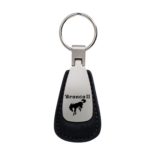 bronco-ii-leather-teardrop-key-fob-black-45535-classic-auto-store-online