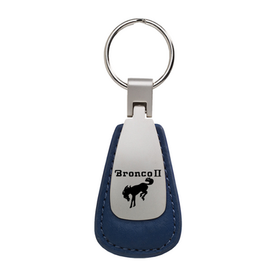 bronco-ii-leather-teardrop-key-fob-blue-45536-classic-auto-store-online