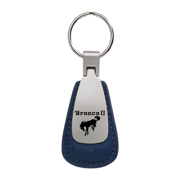 bronco-ii-leather-teardrop-key-fob-blue-45536-classic-auto-store-online