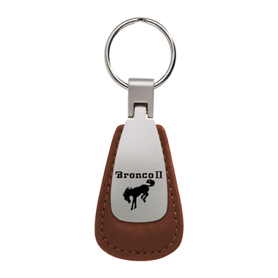 bronco-ii-leather-teardrop-key-fob-brown-45537-classic-auto-store-online