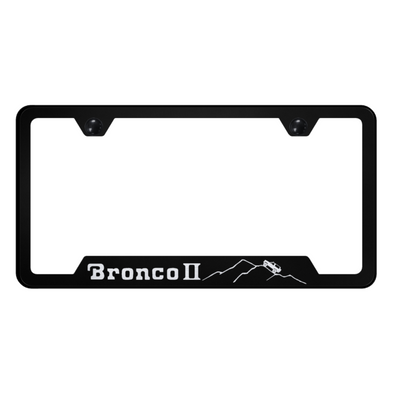 Bronco II Mountain Cut-Out Frame - Laser Etched Black
