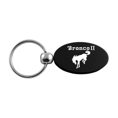 Bronco II Oval Key Fob in Black