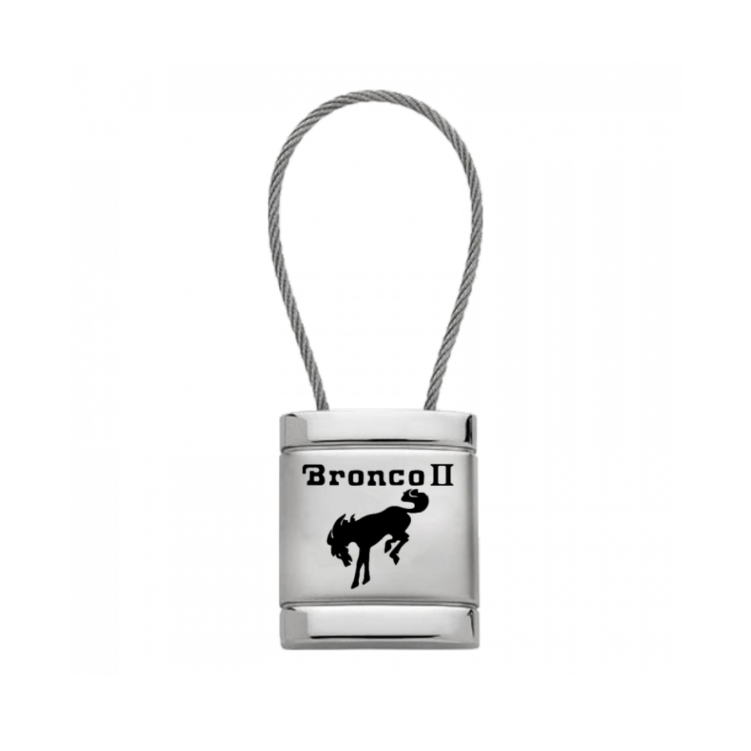 bronco-ii-satin-chrome-cable-key-fob-silver-45539-classic-auto-store-online