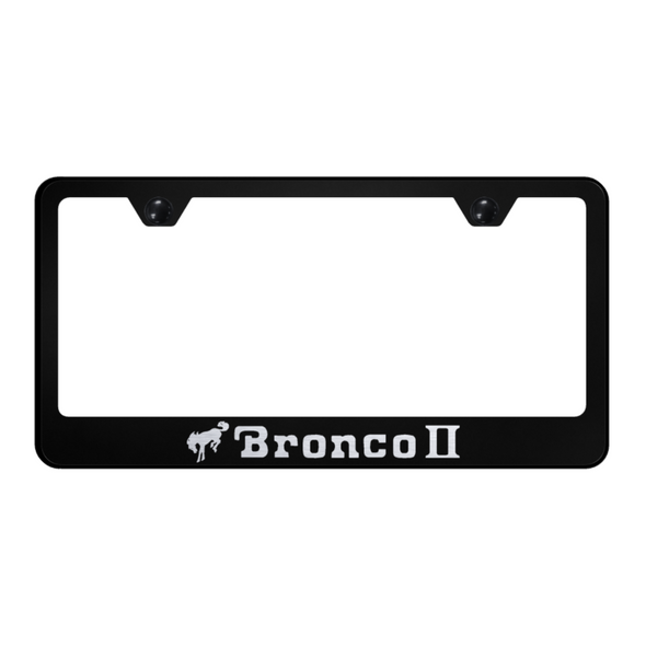 Bronco II Stainless Steel Frame - Laser Etched Black