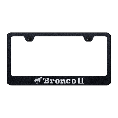 Bronco II Stainless Steel Frame - Laser Etched Rugged Black