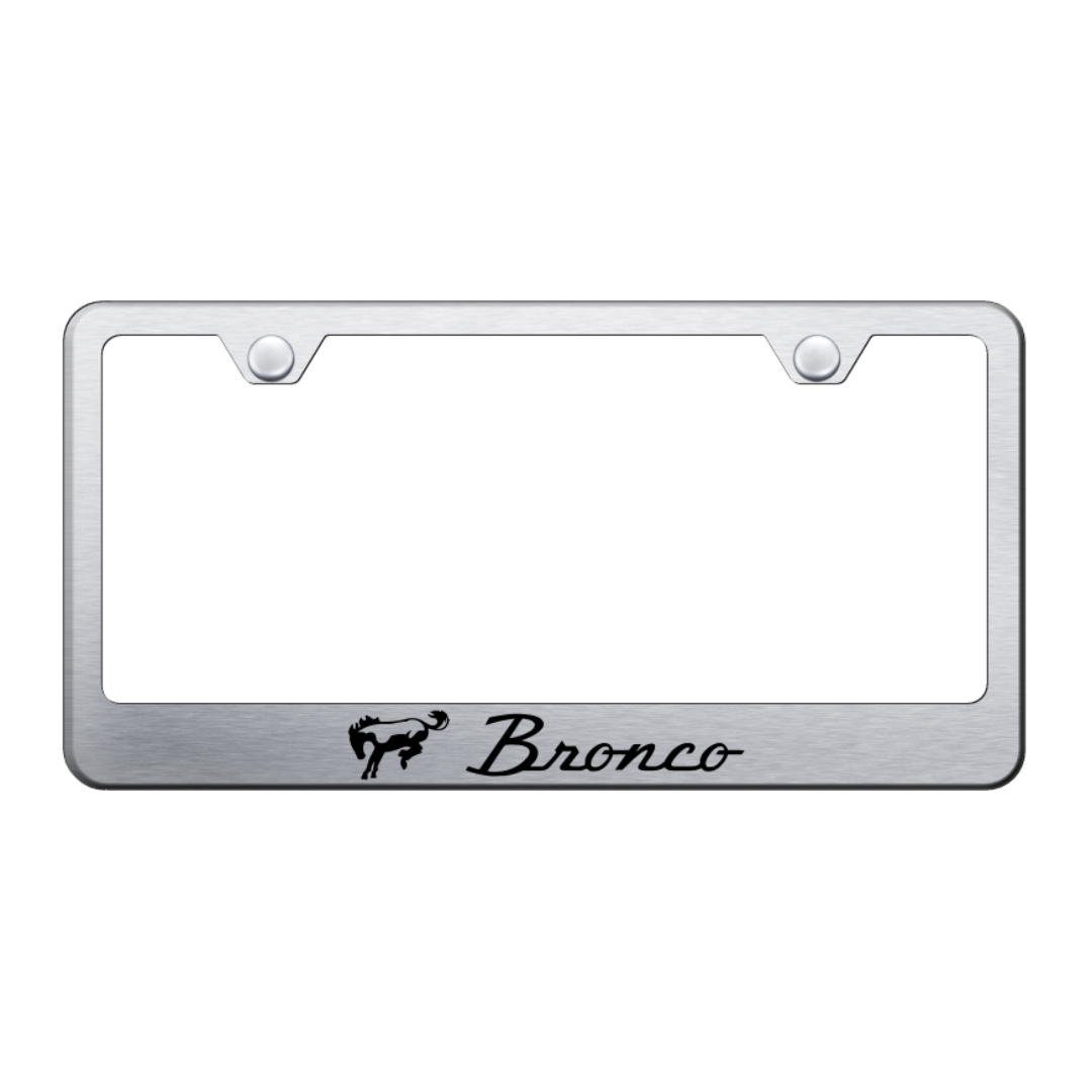 bronco-stainless-steel-frame-laser-etched-brushed-42512-classic-auto-store-online