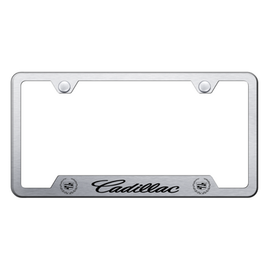 Cadillac Cut-Out Frame - Laser Etched Brushed