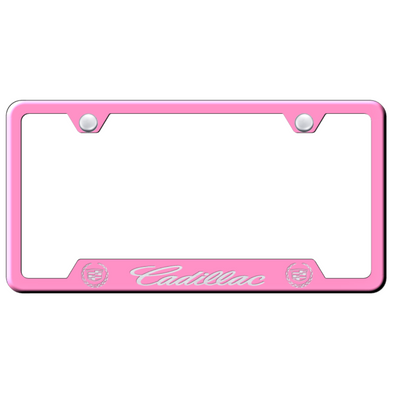 Cadillac Cut-Out Frame - Laser Etched Pink