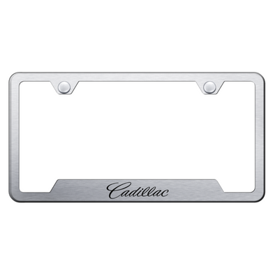 cadillac-script-cut-out-frame-laser-etched-brushed-37595
